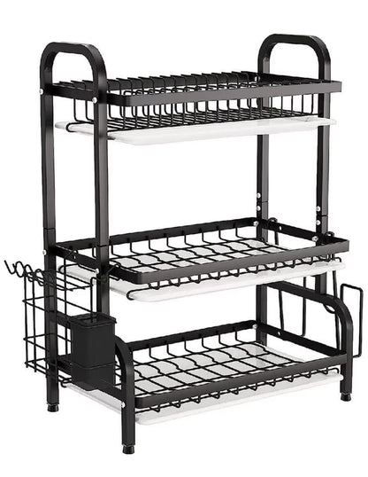 ESCURRIDOR ORGANIZADOR DE PLATOS PARA FREGADERO CON BANDEJAS