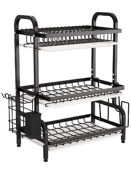 ESCURRIDOR ORGANIZADOR DE PLATOS PARA FREGADERO CON BANDEJAS