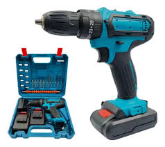 TALADRO INALAMBRICO CON DOS BATERIAS + KIT DE ACCESORIOS